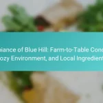 Ambiance of Blue Hill: Farm-to-Table Concept, Cozy Environment, and Local Ingredients