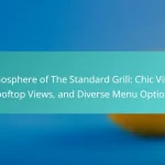 Atmosphere of The Standard Grill: Chic Vibes, Rooftop Views, and Diverse Menu Options