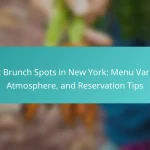 Best Brunch Spots in New York: Menu Variety, Atmosphere, and Reservation Tips