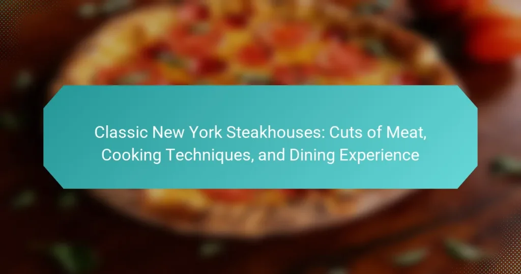 Classic New York Steakhouses: Cuts of Meat, Cooking Techniques, and Dining Experience