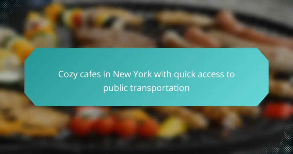 Cozy cafes in New York with quick access to public transportation