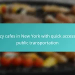 Cozy cafes in New York with quick access to public transportation