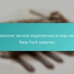 Customer service experiences in top-rated New York eateries