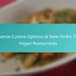 Diverse Cuisine Options at New York’s Top Vegan Restaurants