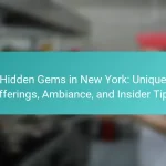 Hidden Gems in New York: Unique Offerings, Ambiance, and Insider Tips
