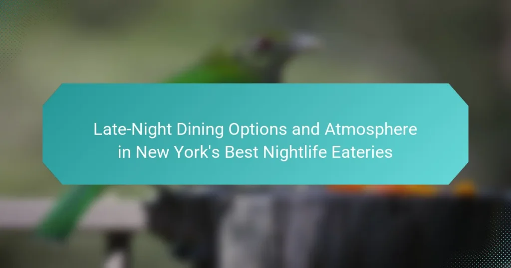 Late-Night Dining Options and Atmosphere in New York’s Best Nightlife Eateries