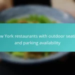 New York restaurants with outdoor seating and parking availability