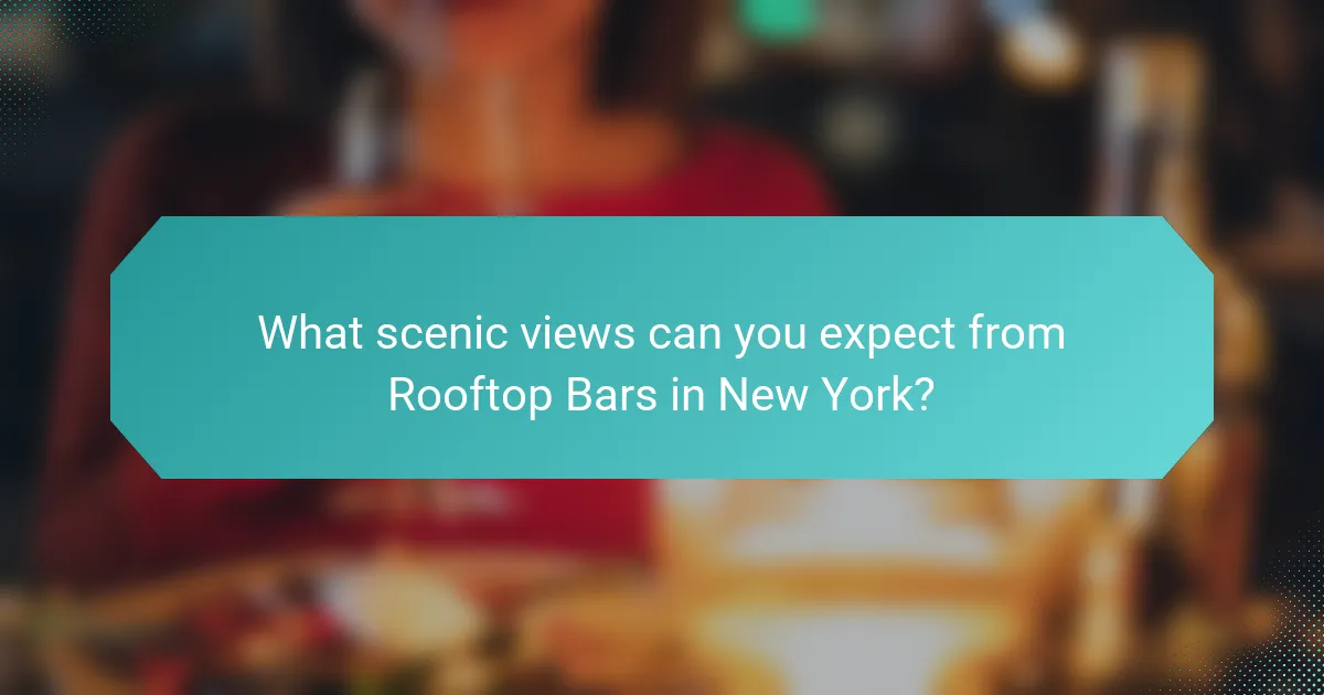 What scenic views can you expect from Rooftop Bars in New York?