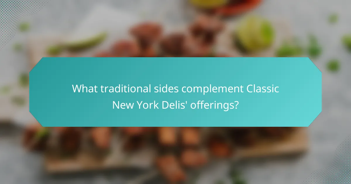 What traditional sides complement Classic New York Delis' offerings?